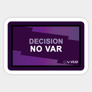 No VAR Sticker